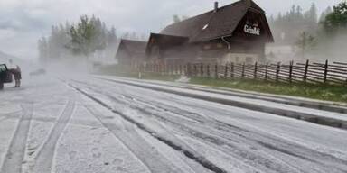 HIER wütete heftiger Hagel in Österreich 