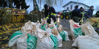 Sandsäcke im Jauntal vorbereitet