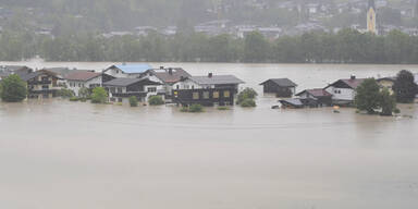 Hochwasser in Kössen / Tirol 