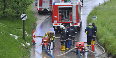 Hochwasser in Kössen / Tirol 