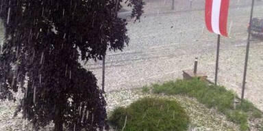 Hagelgewitter fegt über Klagenfurt