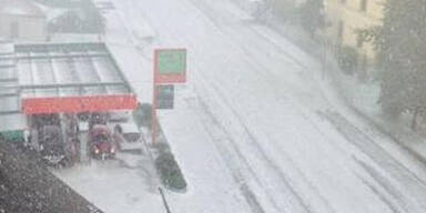 Hagelgewitter fegt über Klagenfurt