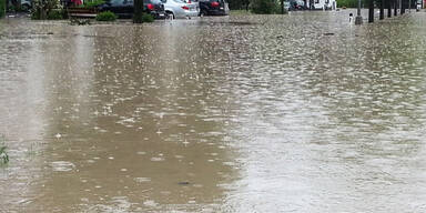 Hochwasser in Kössen / Tirol 