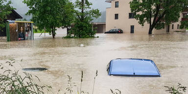 Hochwasser in Kössen / Tirol 