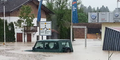 Hochwasser in Kössen / Tirol 