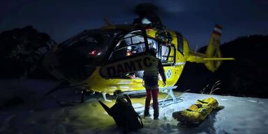 Freunde per Hubschrauber vom Traunstein geborgen