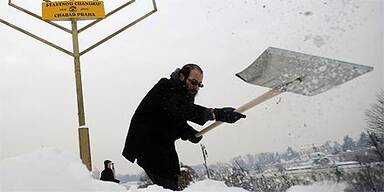 Prag Kälte Schnee