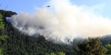 Waldbrand bei Bad Reichenhall 