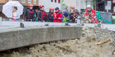 Salzach führt Hochwasser