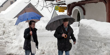 Schneechaos in Österreich