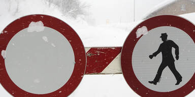 Schneesturm über Österreich