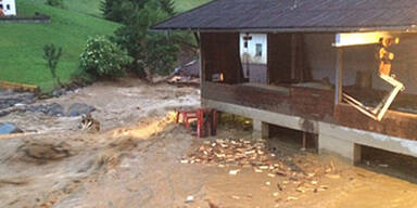 Schwere Unwetter-Schäden in Tirol