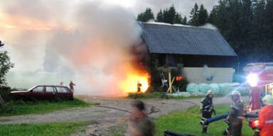 Brand nach Blitzeinschlag