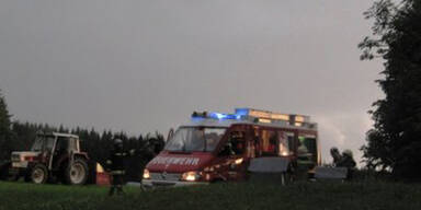 Brand nach Blitzeinschlag