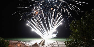 Spektakuläres Feuerwerk über Venedig