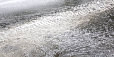 Sintflutartige Regenfälle in Wien