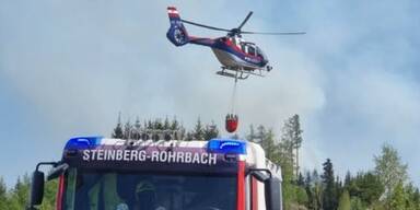 Waldbrand nördlich von Graz