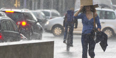 Sintflut-Regen überschwemmt Wien