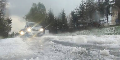 Unwetter; Hagel bei Zwettl 